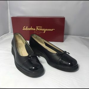 Salvatore Ferragamo leather wedges